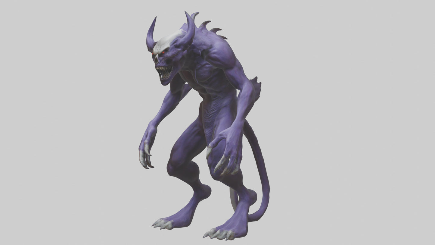 Evil shapeshifter model VR / AR / low-poly