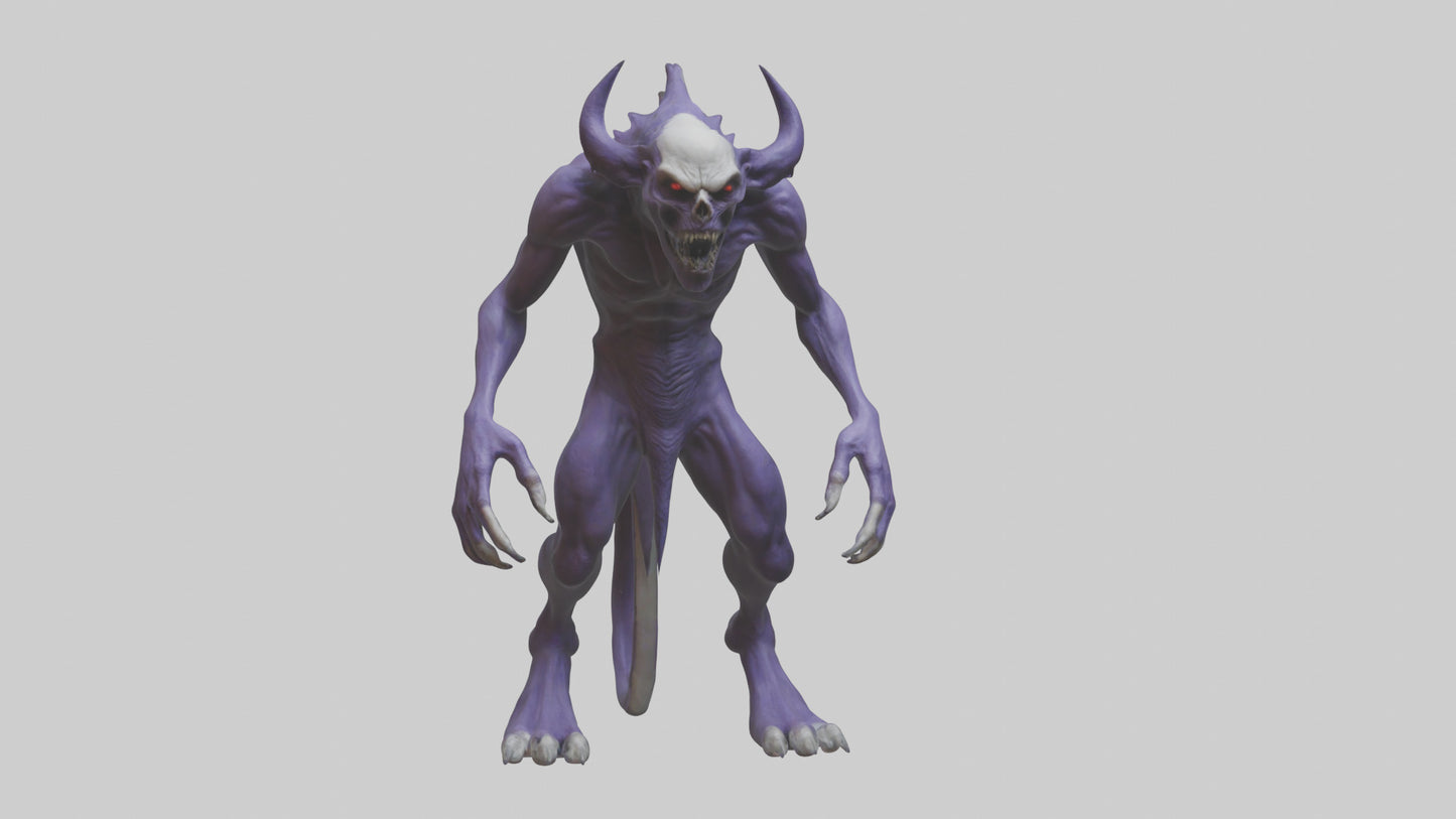 Evil shapeshifter model VR / AR / low-poly