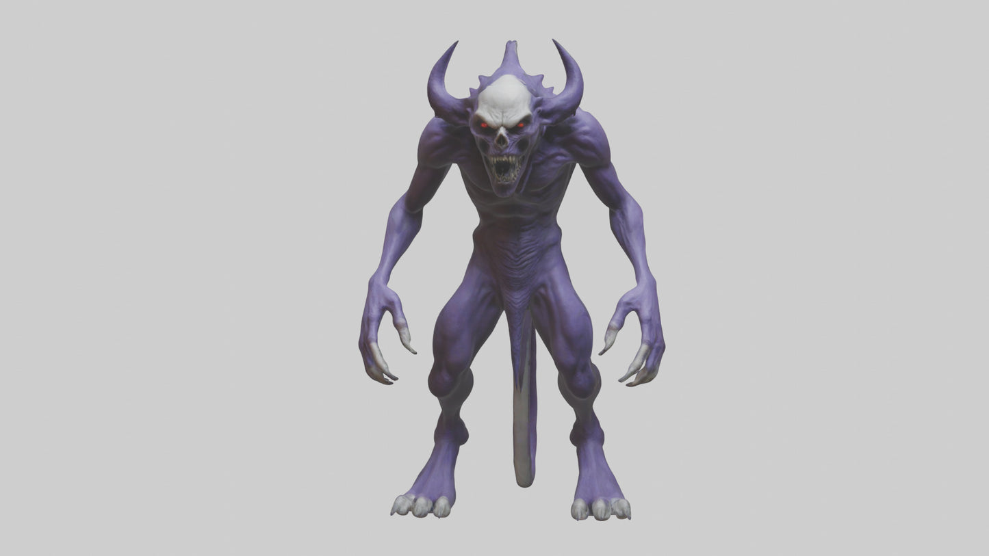 Evil shapeshifter model VR / AR / low-poly