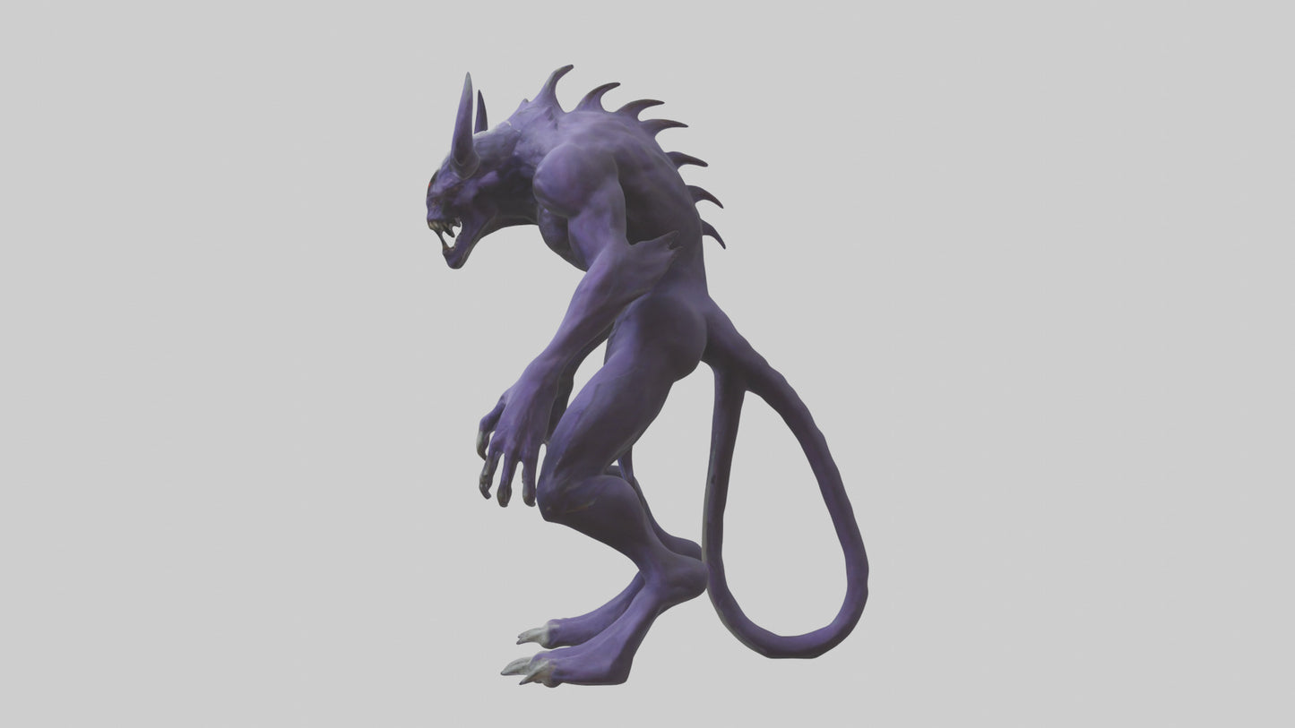 Evil shapeshifter model VR / AR / low-poly
