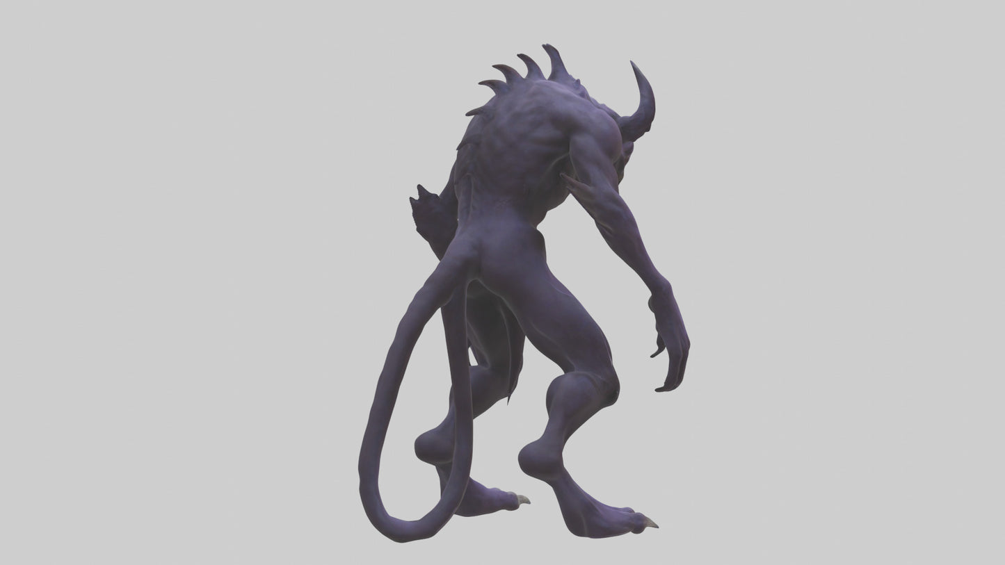 Evil shapeshifter model VR / AR / low-poly