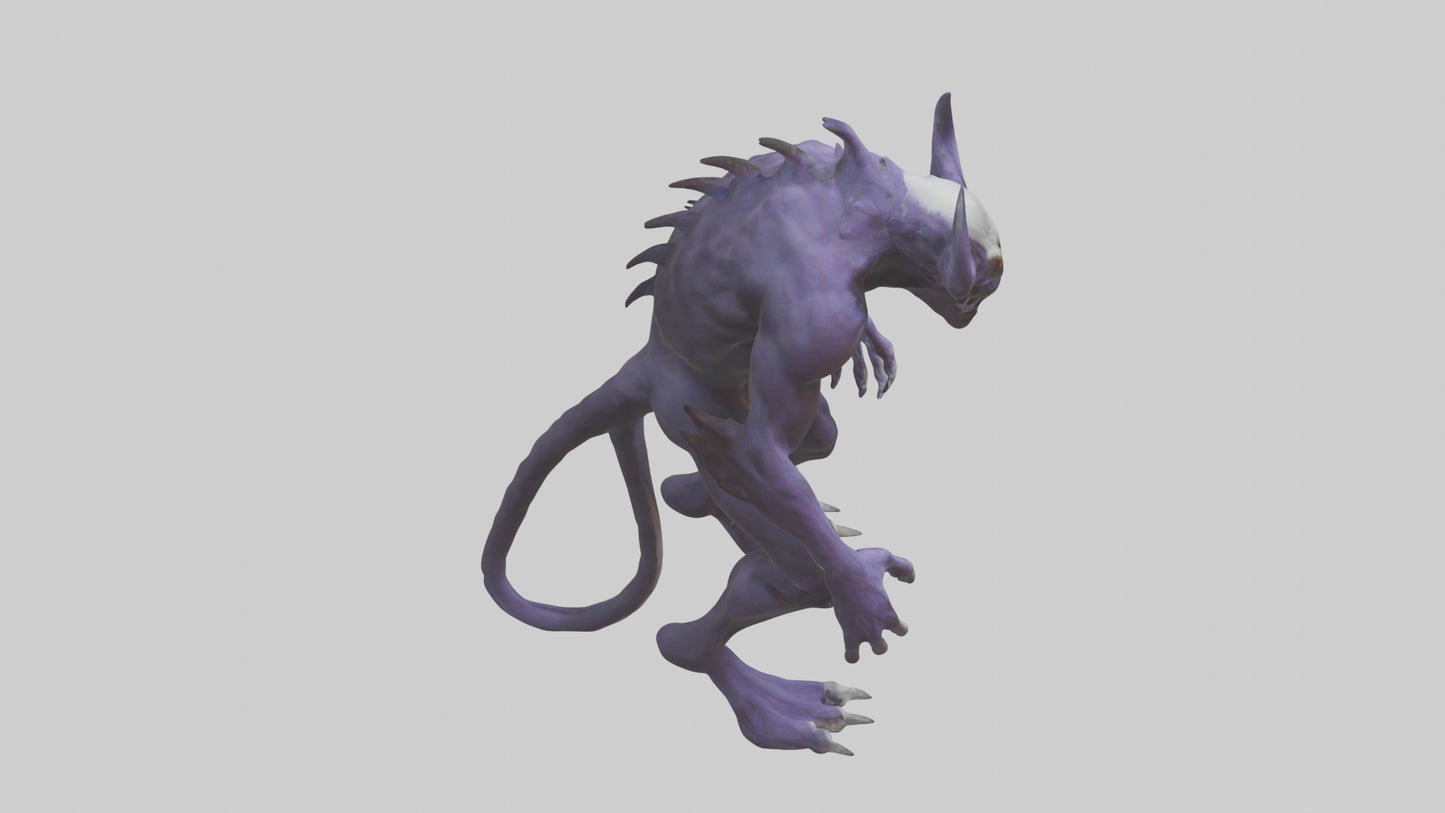 Evil shapeshifter model VR / AR / low-poly