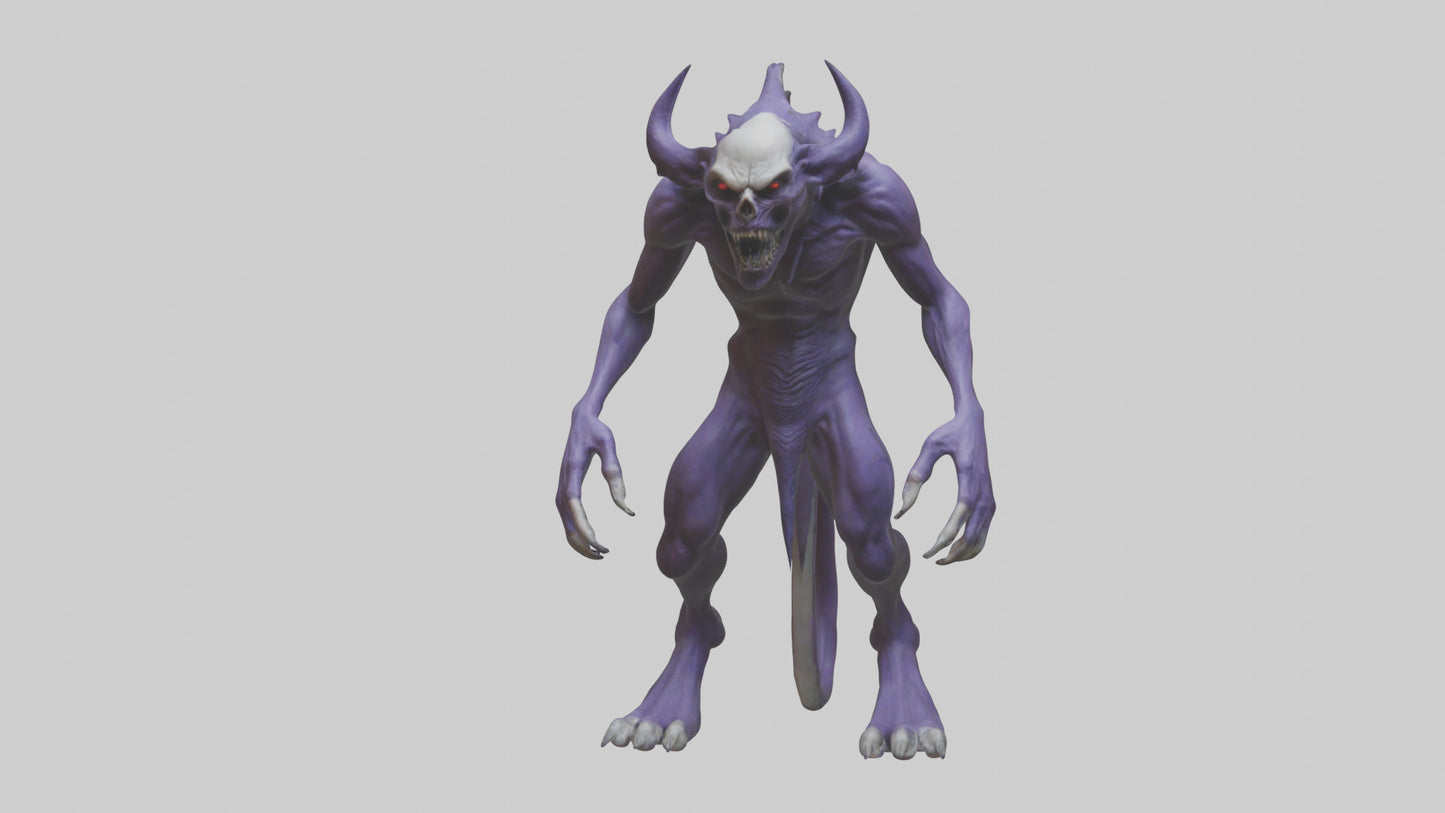 Evil shapeshifter model VR / AR / low-poly
