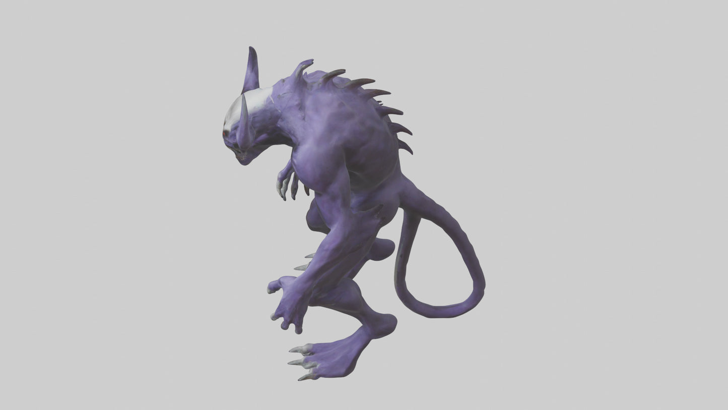 Evil shapeshifter model VR / AR / low-poly