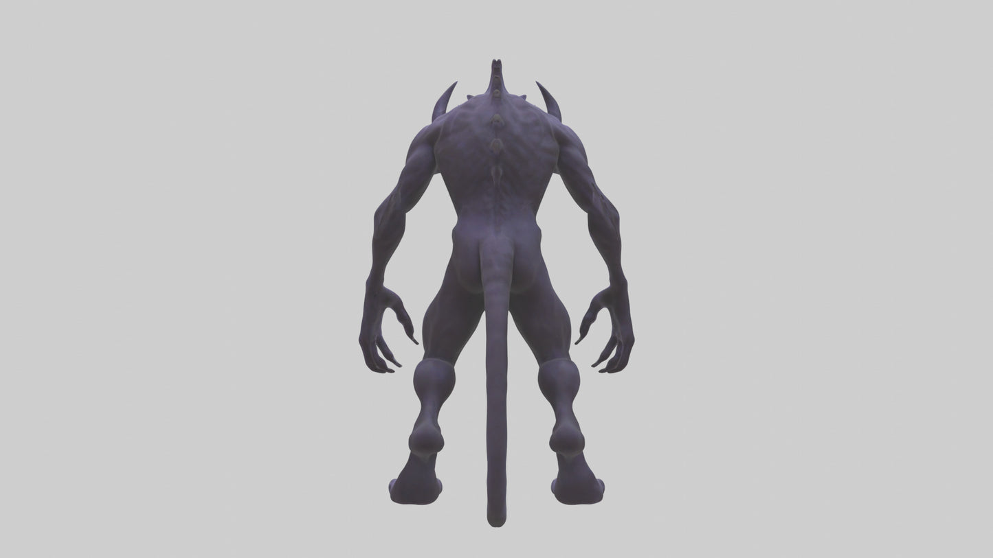 Evil shapeshifter model VR / AR / low-poly