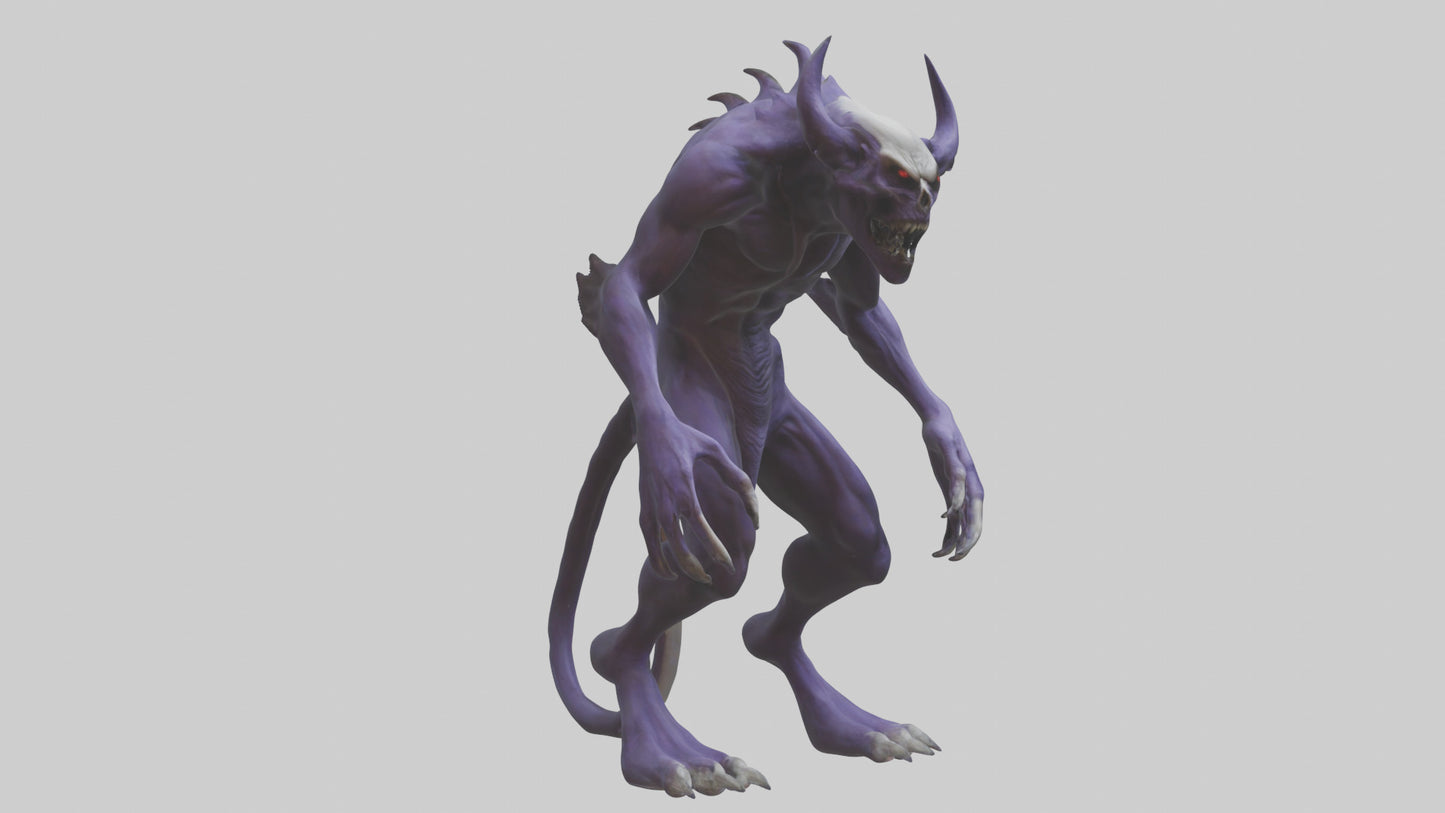 Evil shapeshifter model VR / AR / low-poly