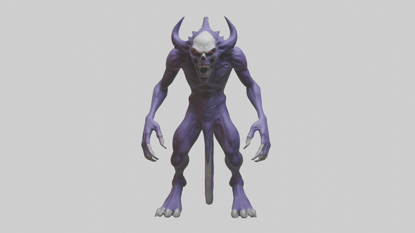 Evil shapeshifter model VR / AR / low-poly