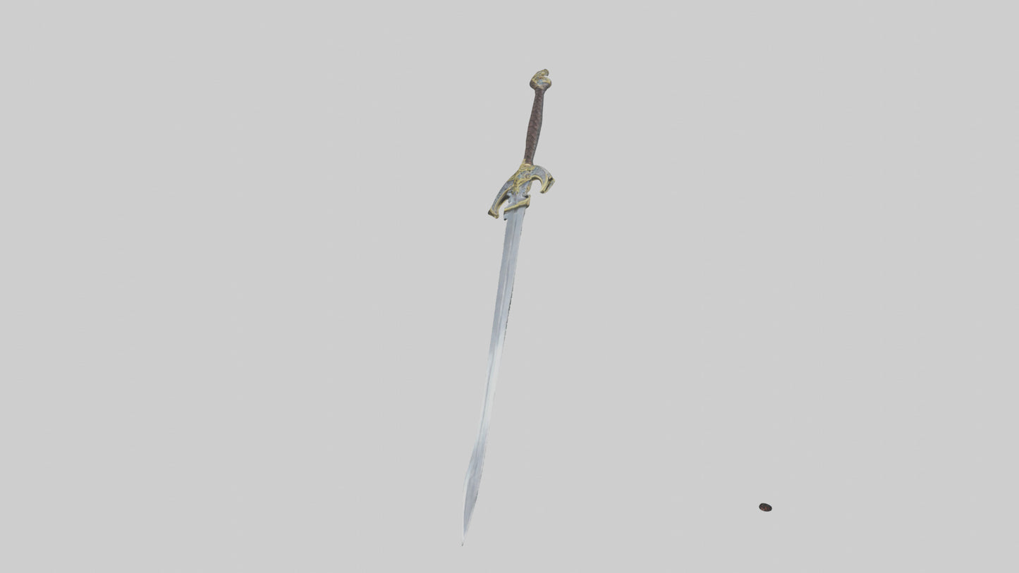 3D model Excalibur Sword model VR / AR / low-poly