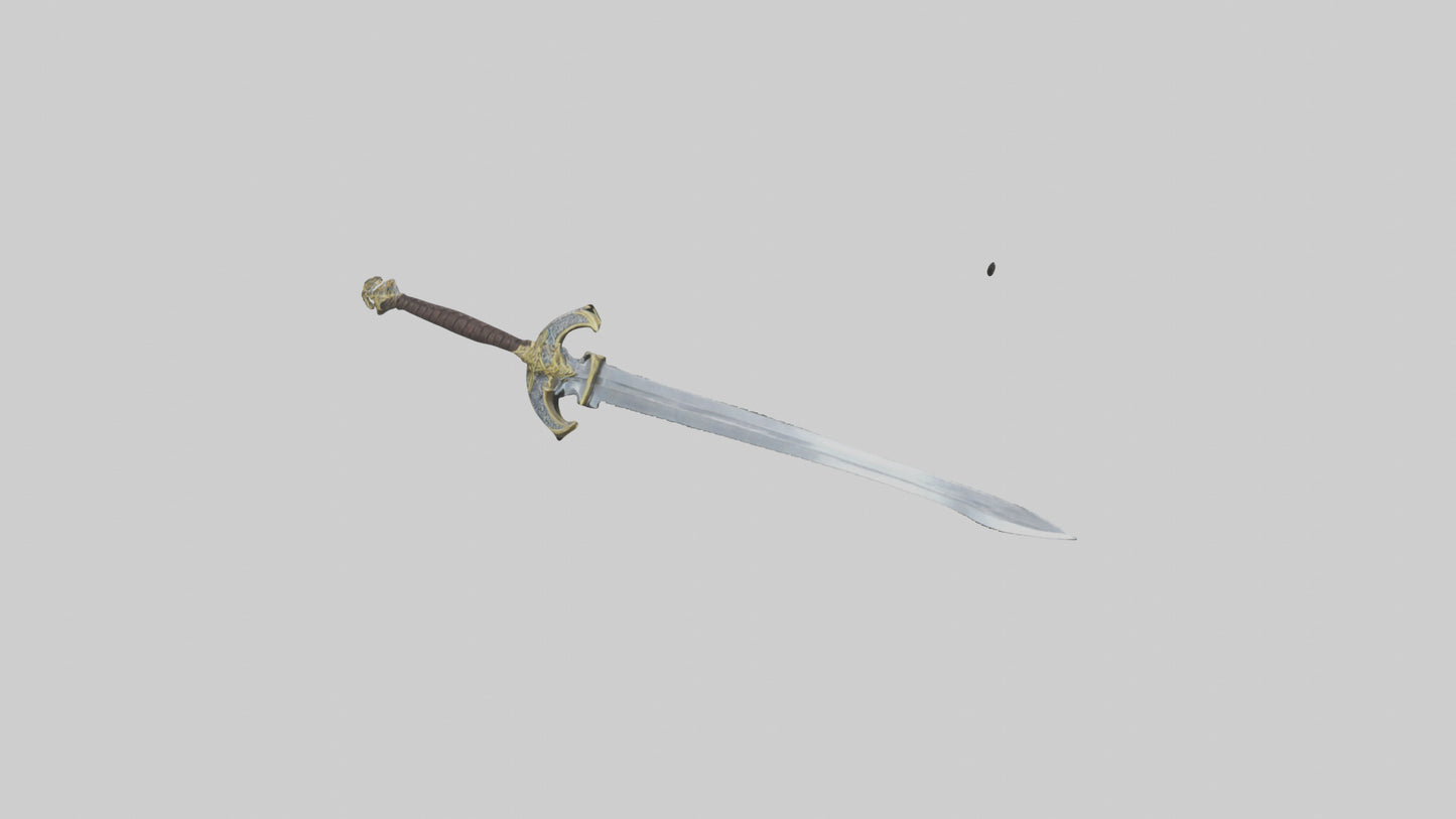 3D model Excalibur Sword model VR / AR / low-poly