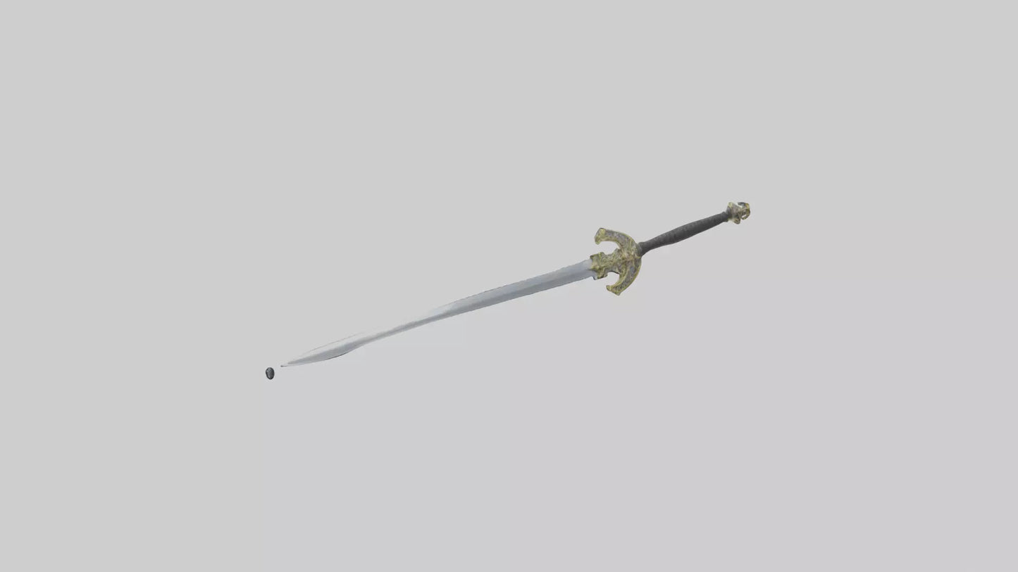 3D model Excalibur Sword model VR / AR / low-poly