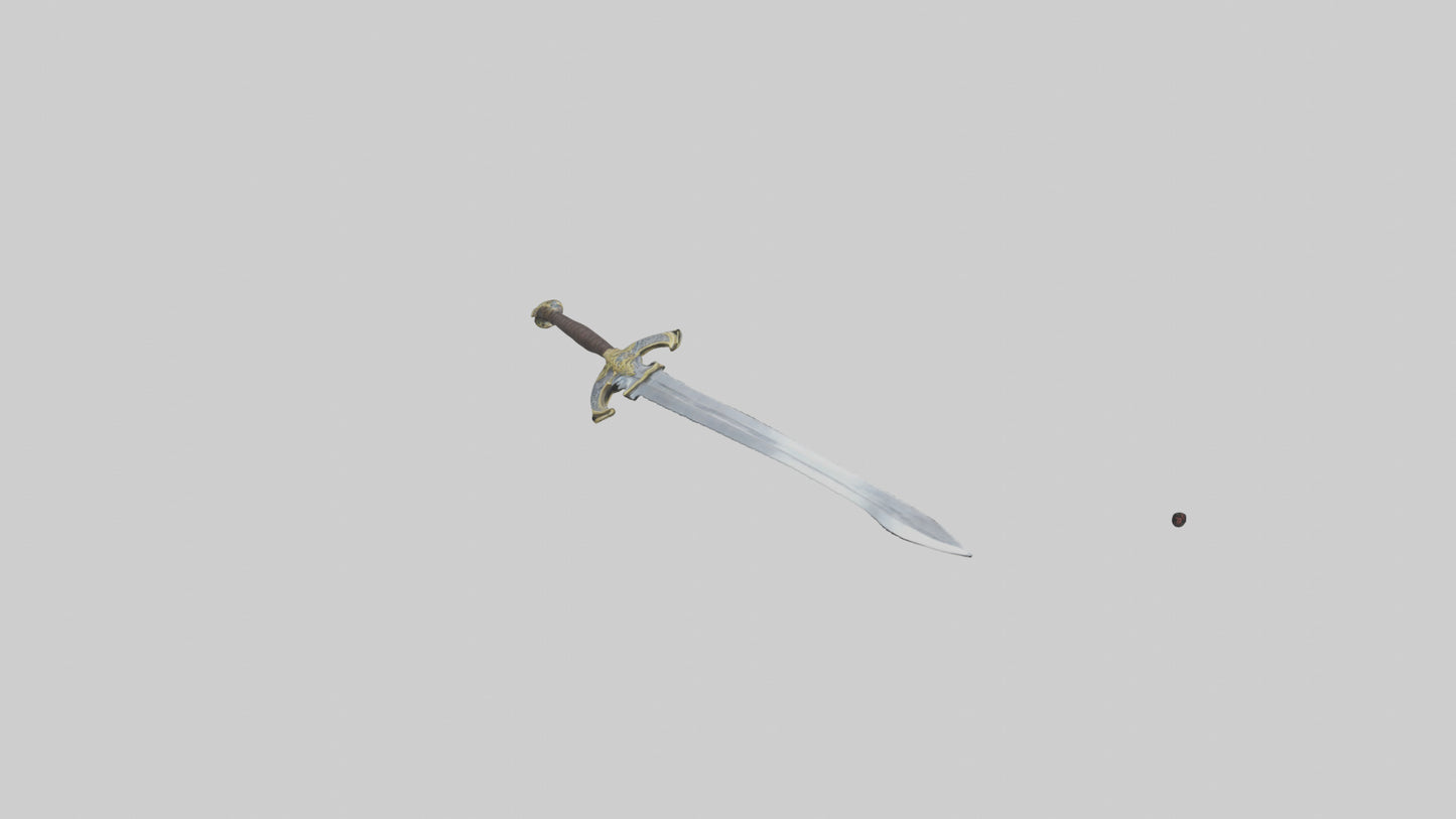 3D model Excalibur Sword model VR / AR / low-poly