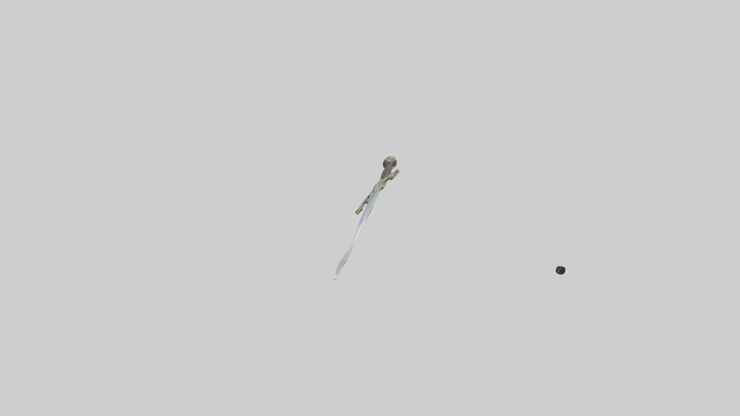 3D model Excalibur Sword model VR / AR / low-poly