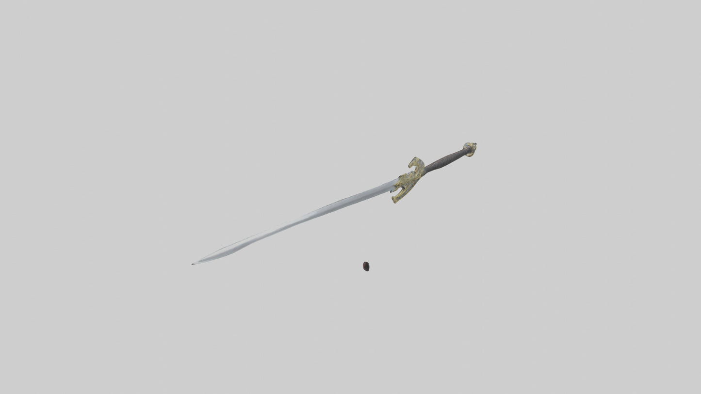 3D model Excalibur Sword model VR / AR / low-poly