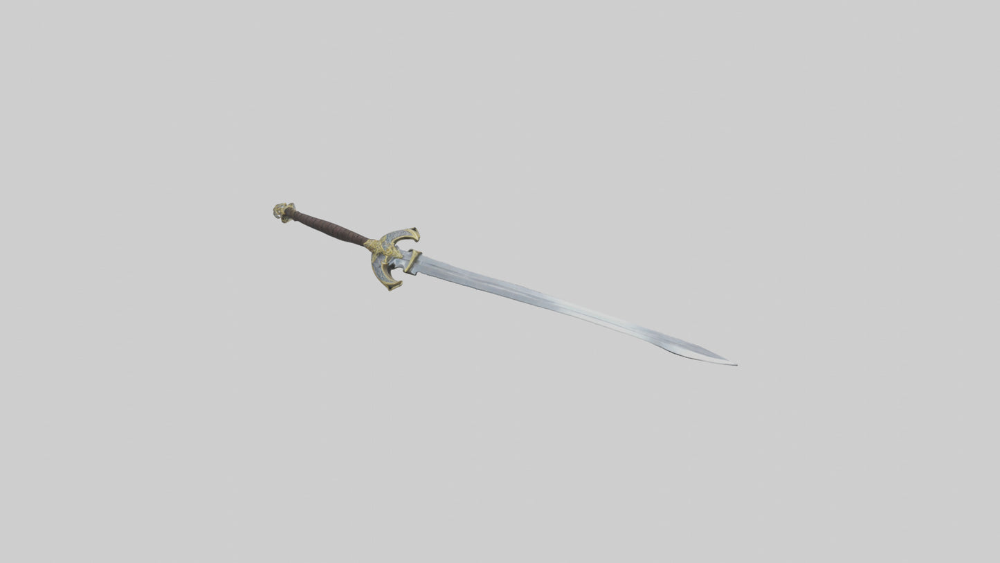 3D model Excalibur Sword model VR / AR / low-poly