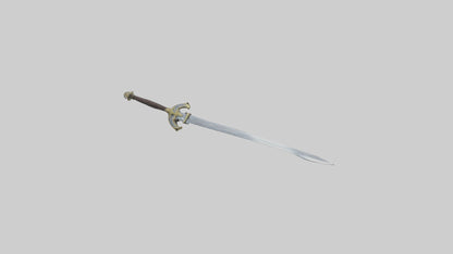 3D model Excalibur Sword model VR / AR / low-poly