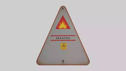 Explosion Risk Danger Sign model 3D model
