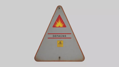 Explosion Risk Danger Sign model 3D model