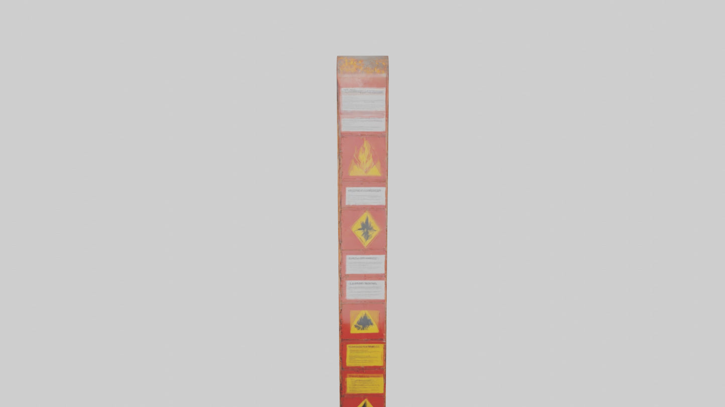 Explosion Risk Danger Sign model 3D model