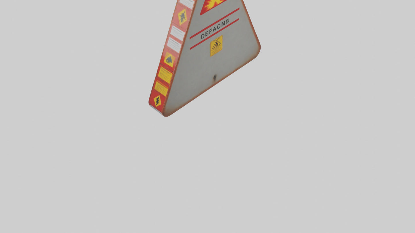 Explosion Risk Danger Sign model 3D model