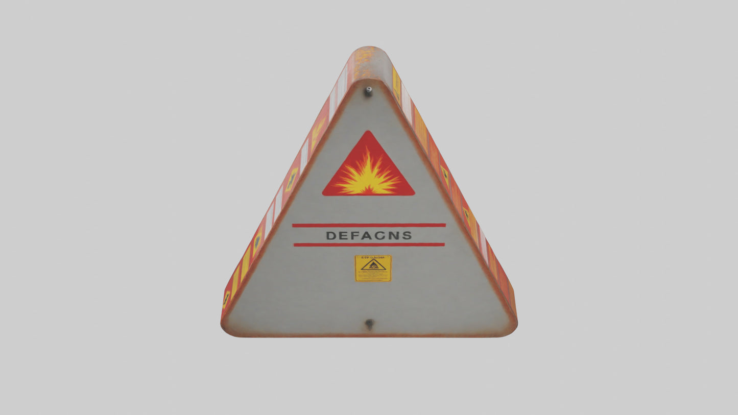 Explosion Risk Danger Sign model 3D model