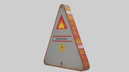 Explosion Risk Danger Sign model 3D model