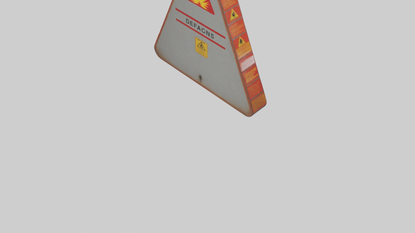 Explosion Risk Danger Sign model 3D model
