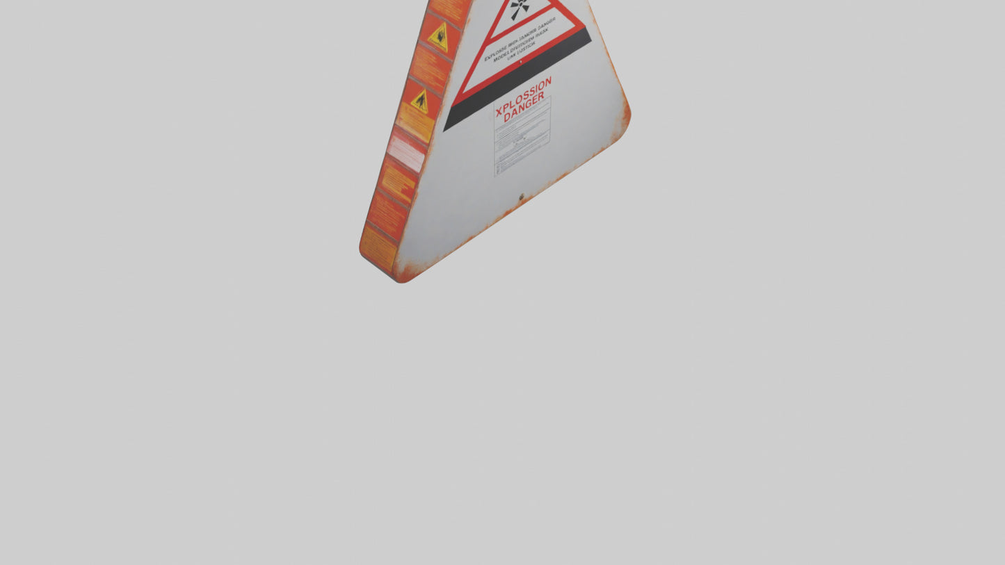 Explosion Risk Danger Sign model 3D model