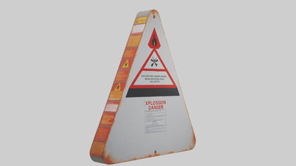 Explosion Risk Danger Sign model 3D model