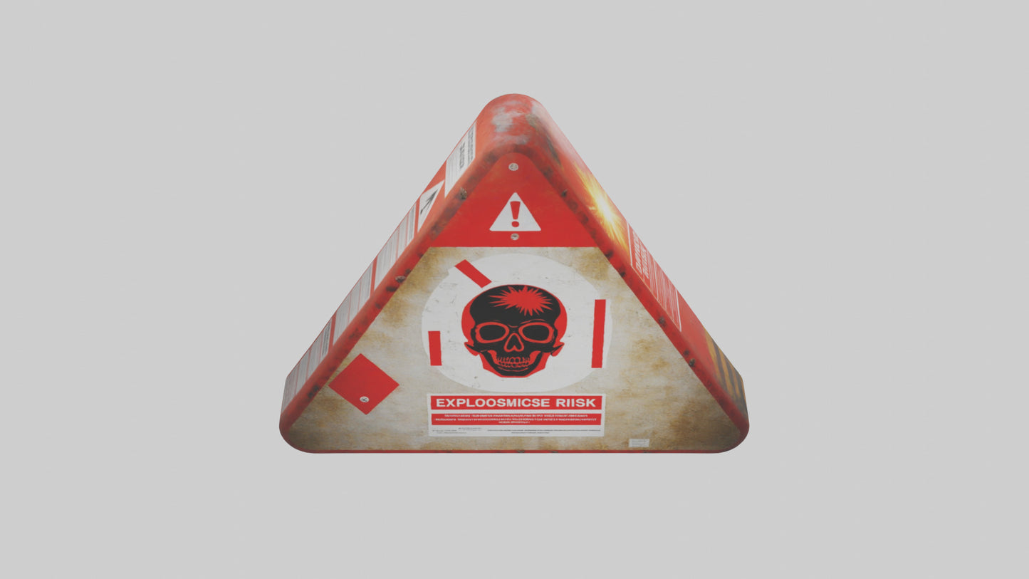 Explosive Risk Danger Sign model 3D model