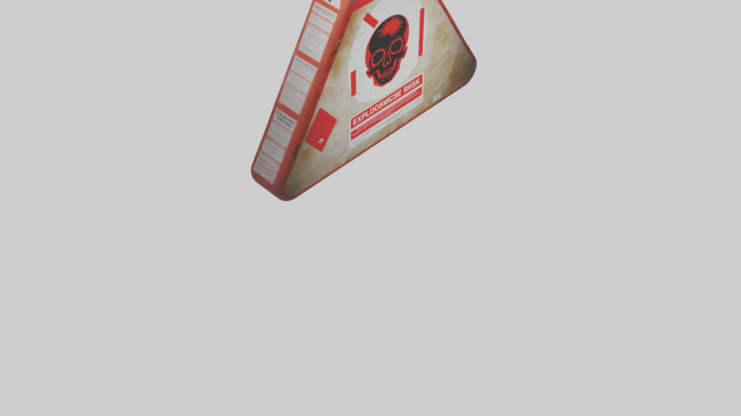 Explosive Risk Danger Sign model 3D model