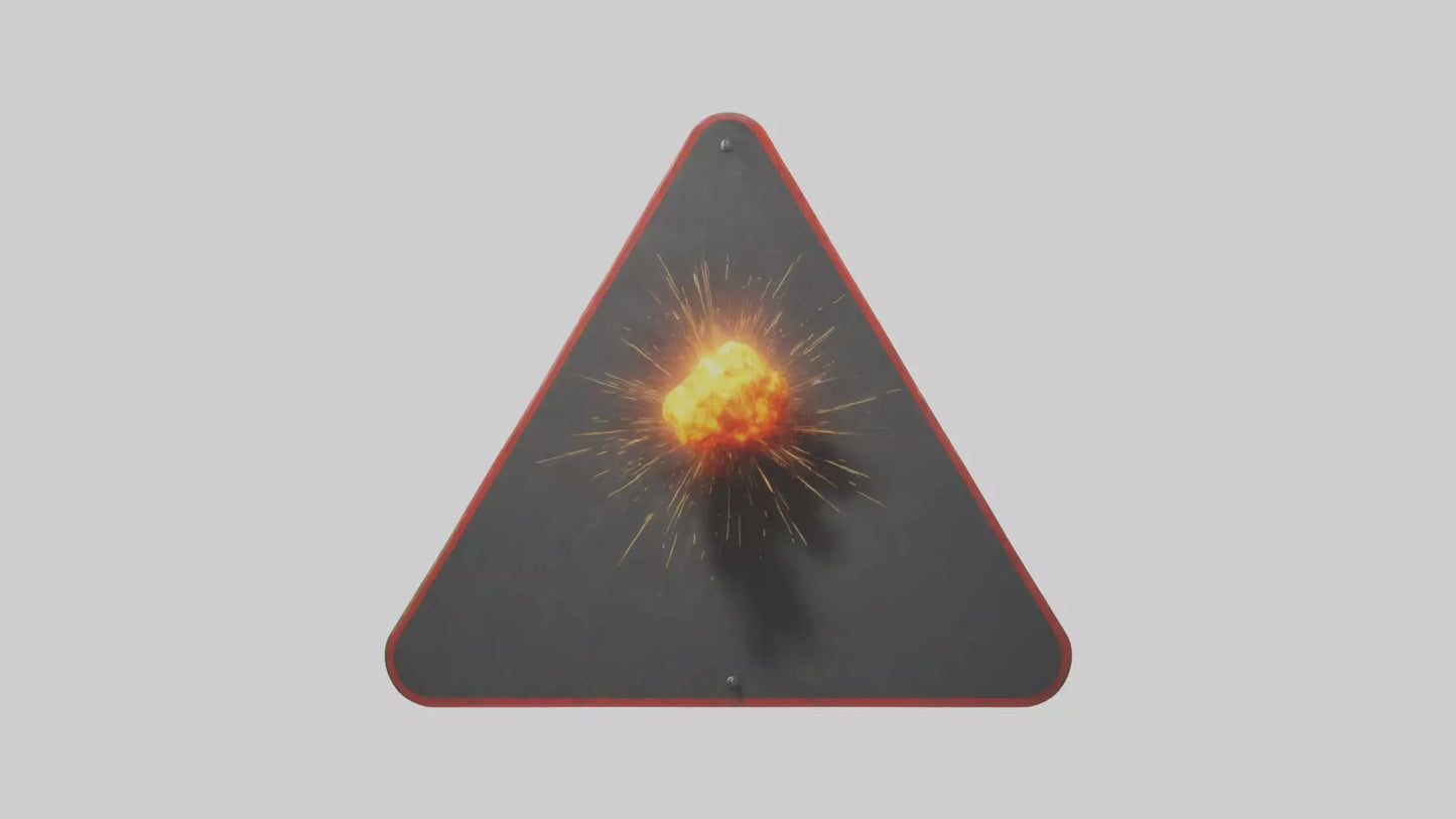 Explosive Risk Danger Sign model 3D model