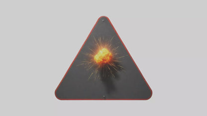 Explosive Risk Danger Sign model 3D model