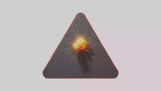 Explosive Risk Danger Sign model 3D model