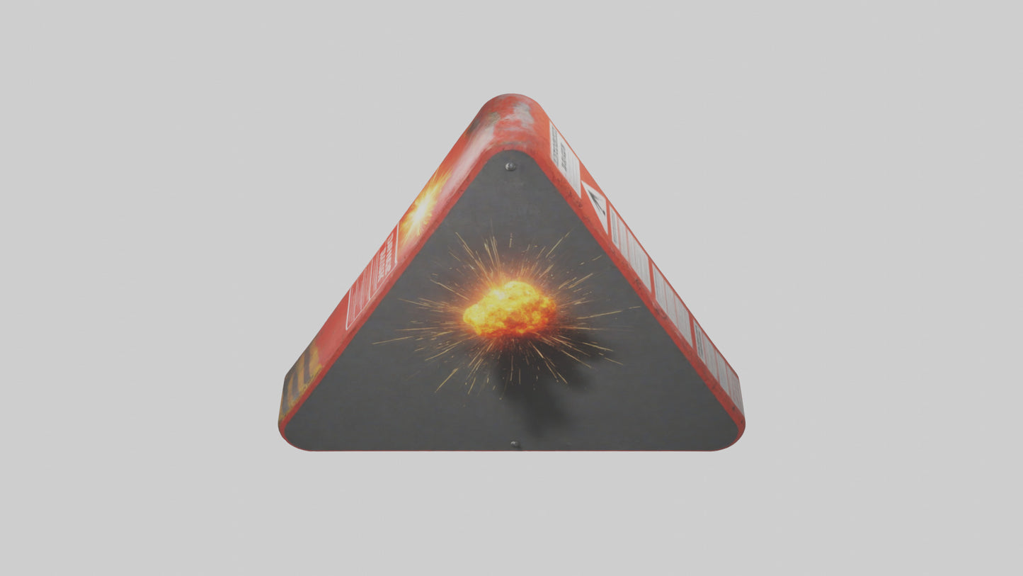 Explosive Risk Danger Sign model 3D model
