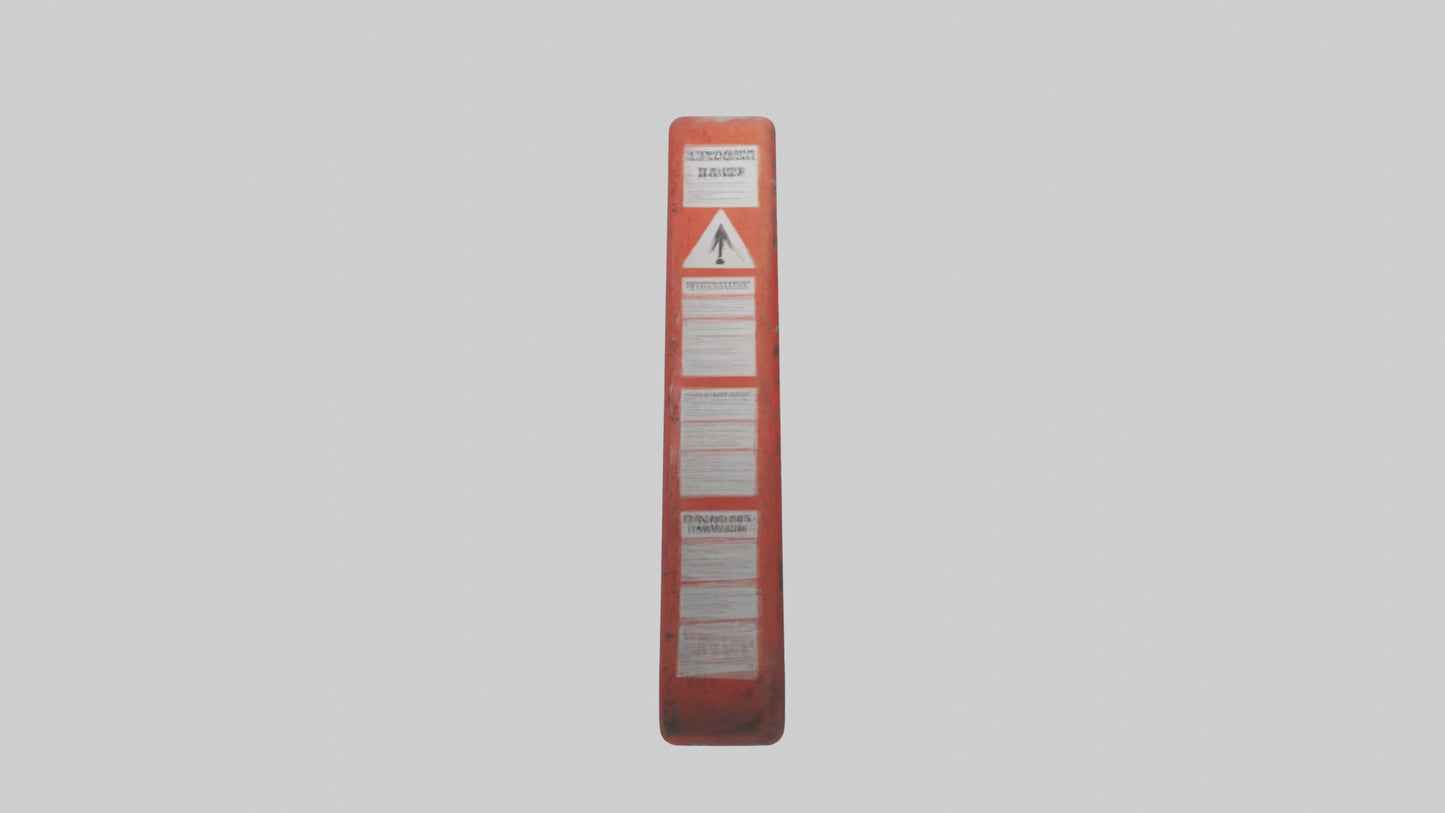 Explosive Risk Danger Sign model 3D model
