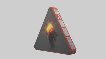 Explosive Risk Danger Sign model 3D model