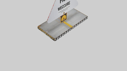 Exposure Risk Caution Sign model 3D model