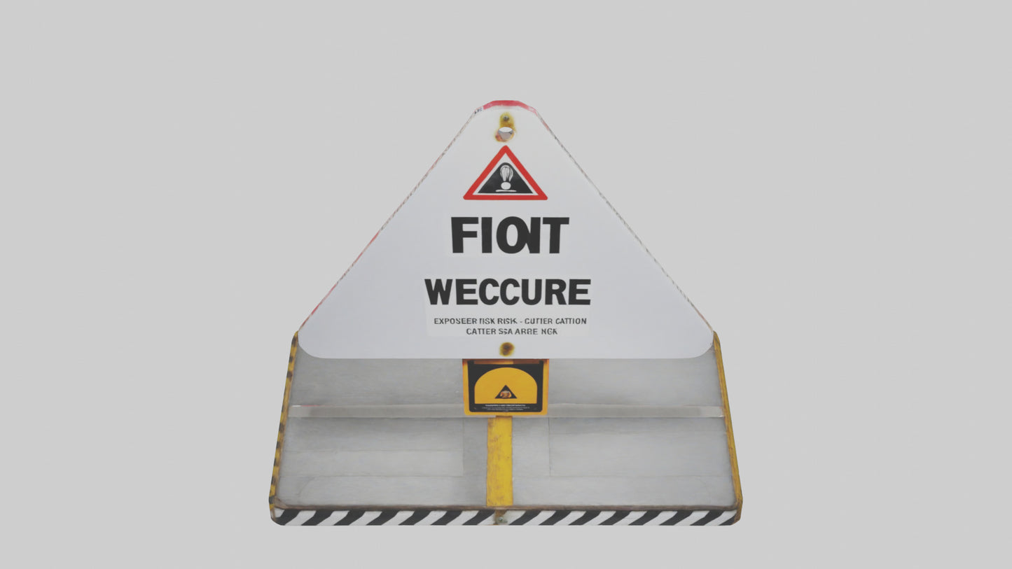 Exposure Risk Caution Sign model 3D model