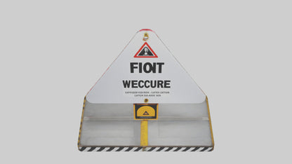 Exposure Risk Caution Sign model 3D model