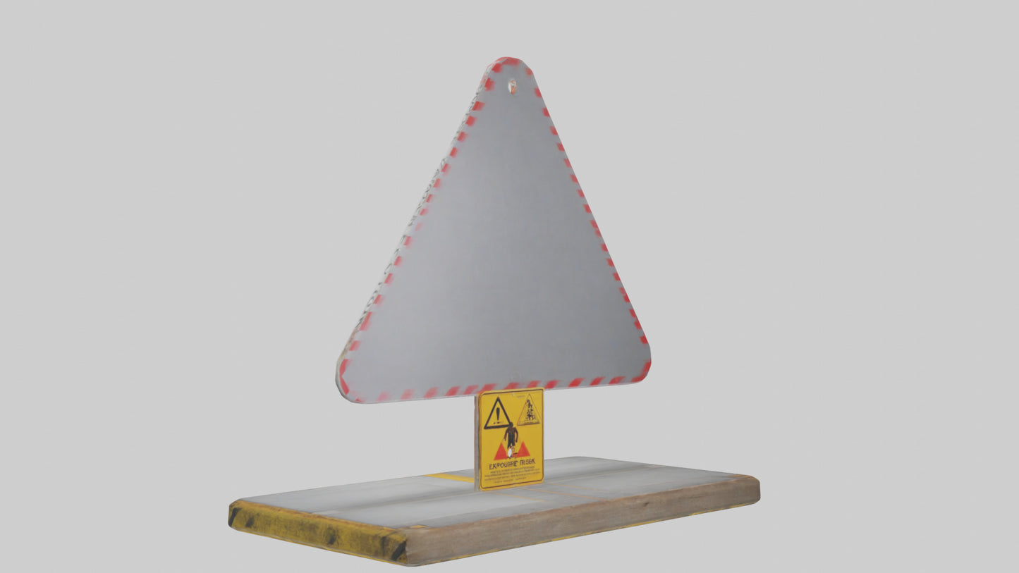 Exposure Risk Caution Sign model 3D model