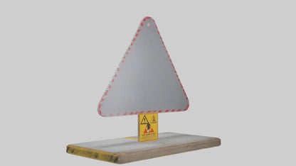 Exposure Risk Caution Sign model 3D model