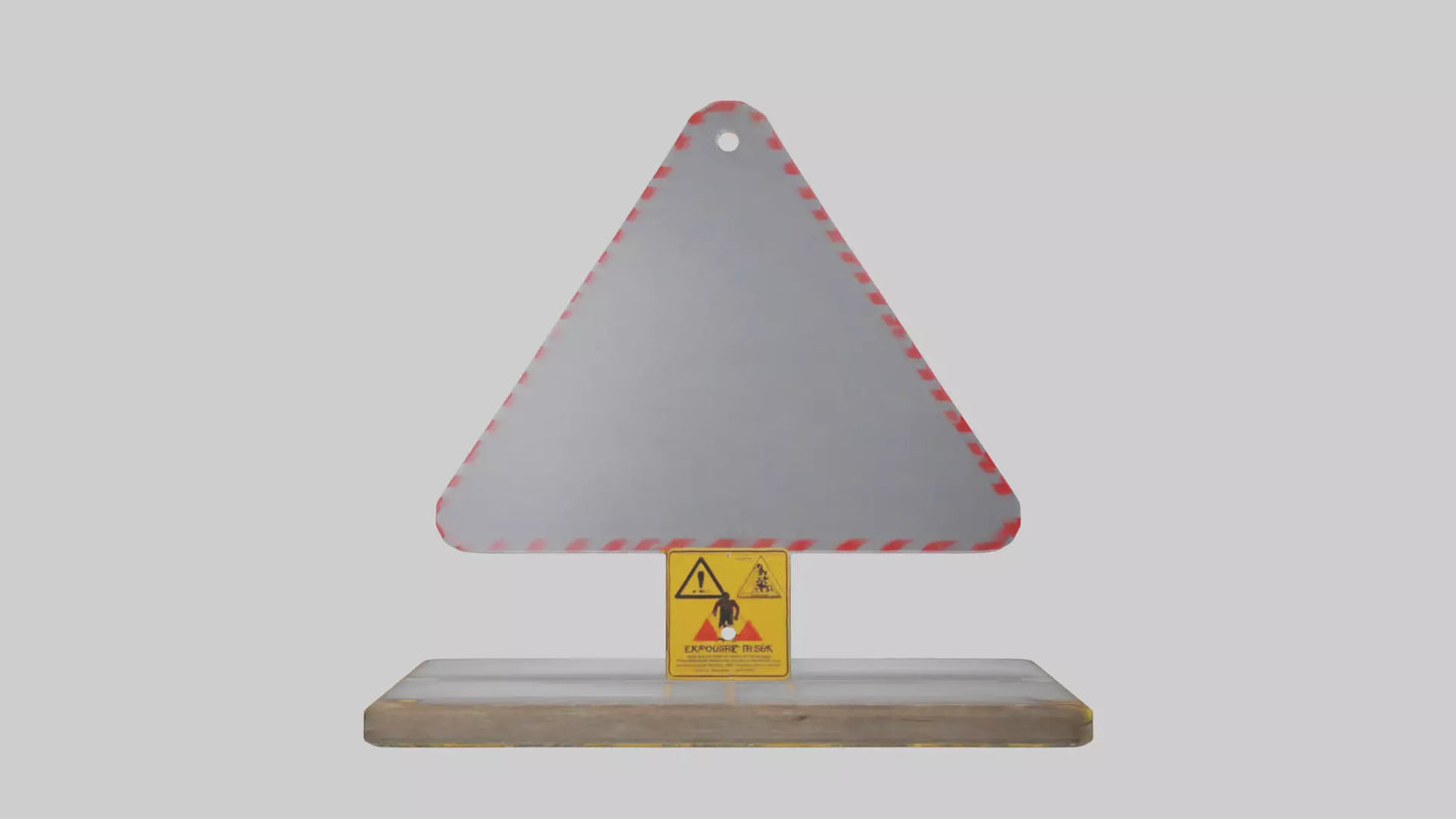 Exposure Risk Caution Sign model 3D model