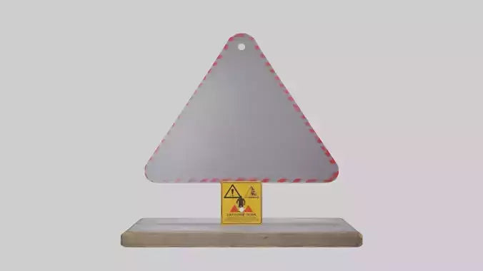 Exposure Risk Caution Sign model 3D model