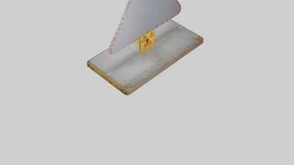 Exposure Risk Caution Sign model 3D model