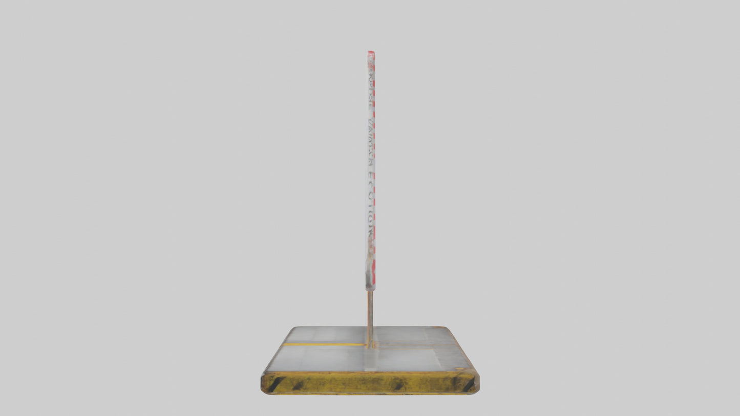 Exposure Risk Caution Sign model 3D model