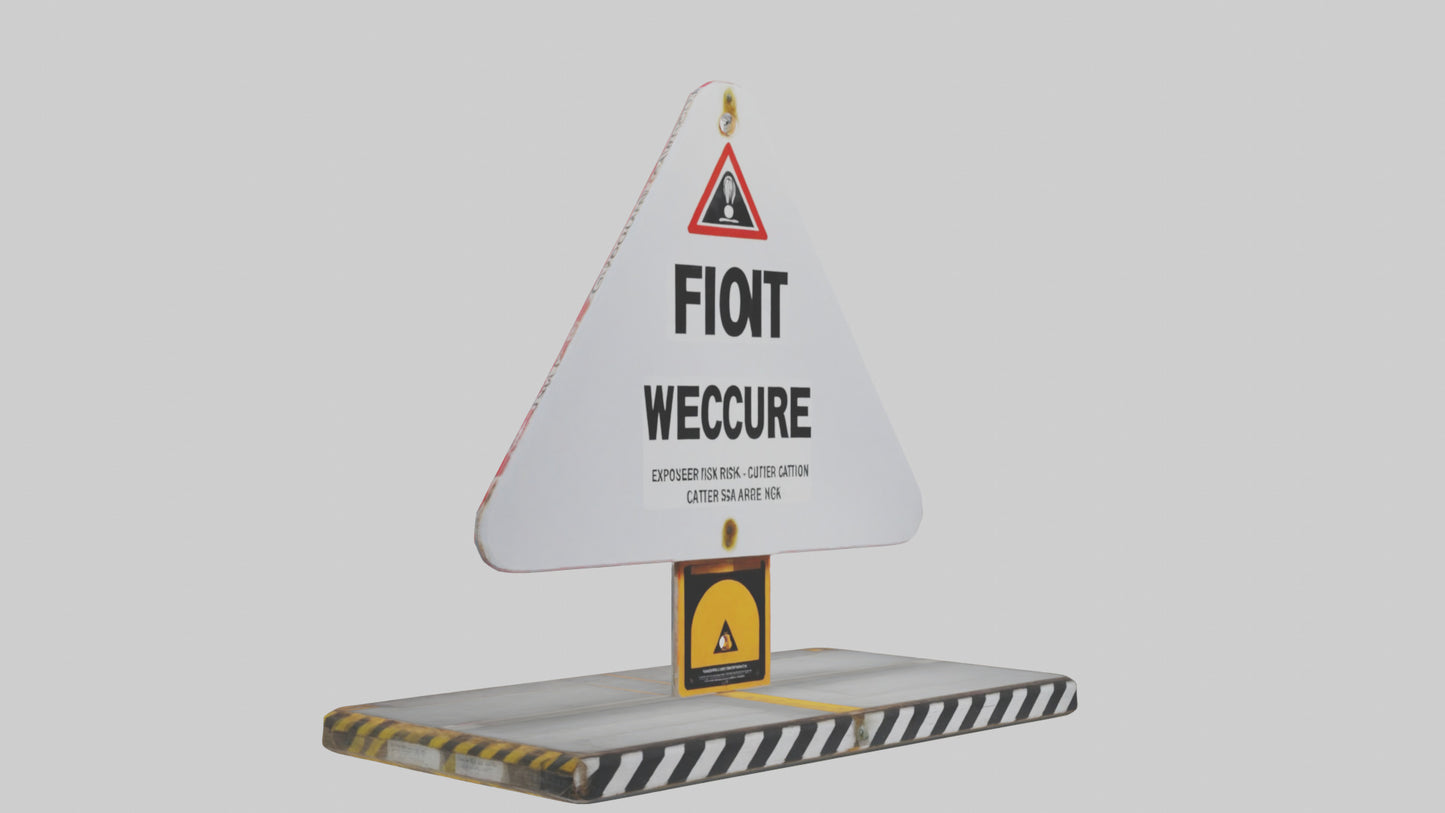 Exposure Risk Caution Sign model 3D model