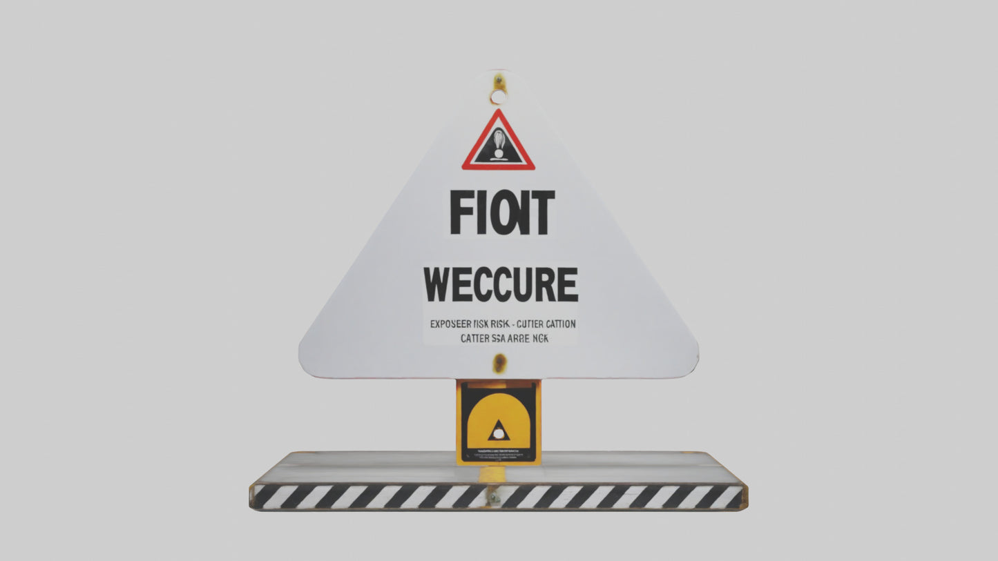 Exposure Risk Caution Sign model 3D model