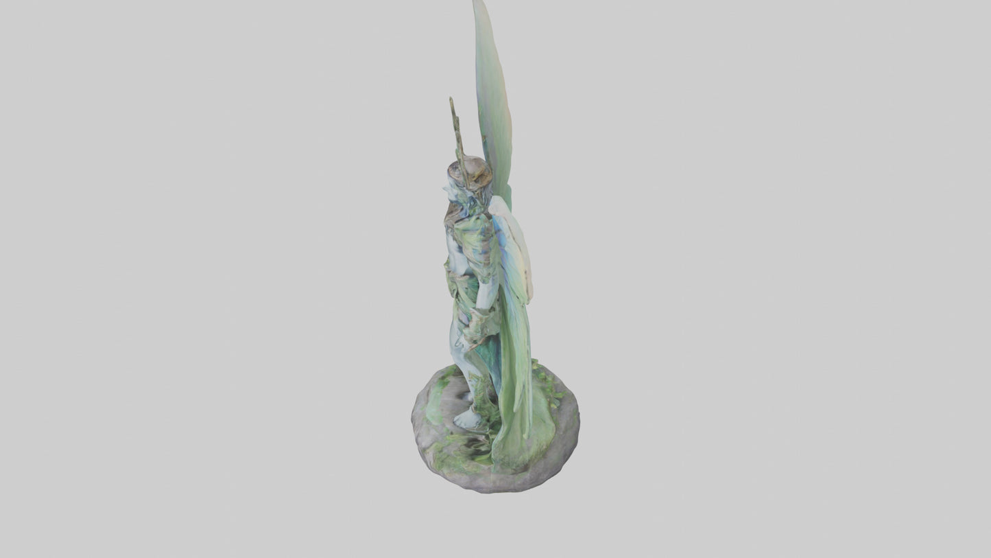 Faerie King statue model VR / AR / low-poly
