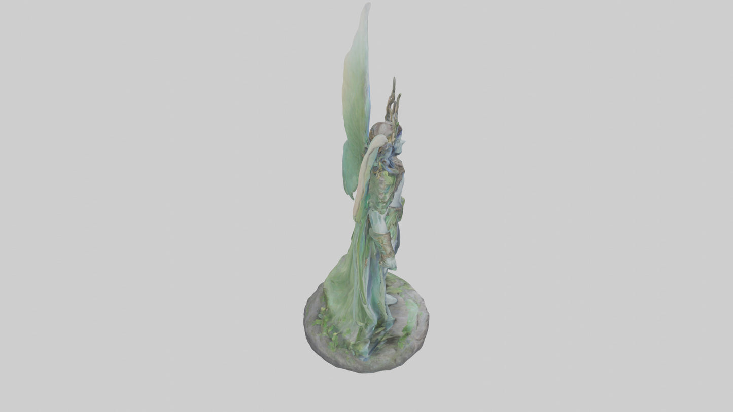 Faerie King statue model VR / AR / low-poly