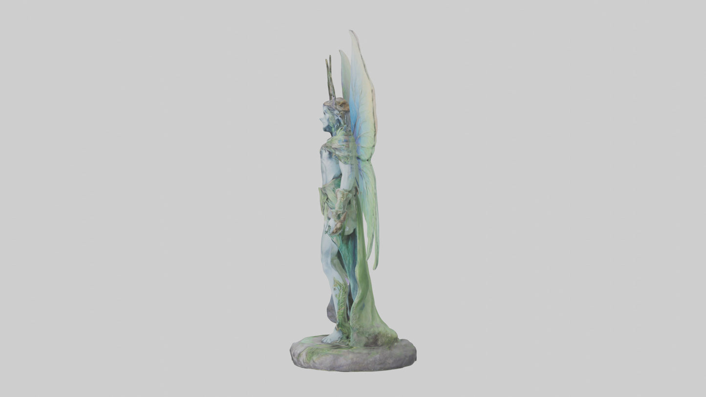 Faerie King statue model VR / AR / low-poly